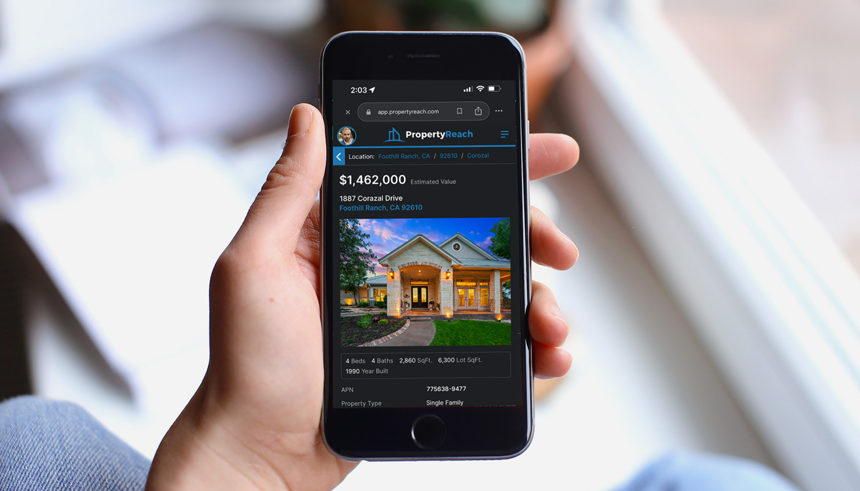 PropertyReach Responsive Mobile View
